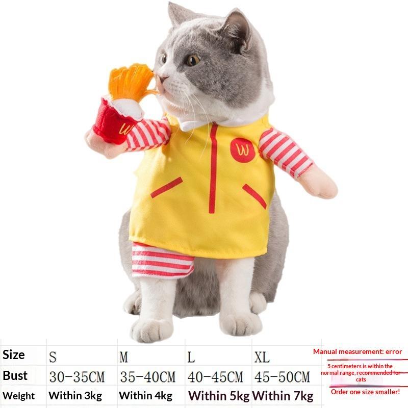 Dog clothes, small dogs, funny and funny transformations, teddy cats, creative clothes, pet cat clothing
