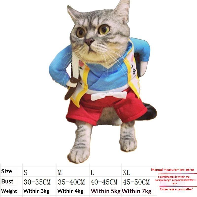 Dog clothes, small dogs, funny and funny transformations, teddy cats, creative clothes, pet cat clothing
