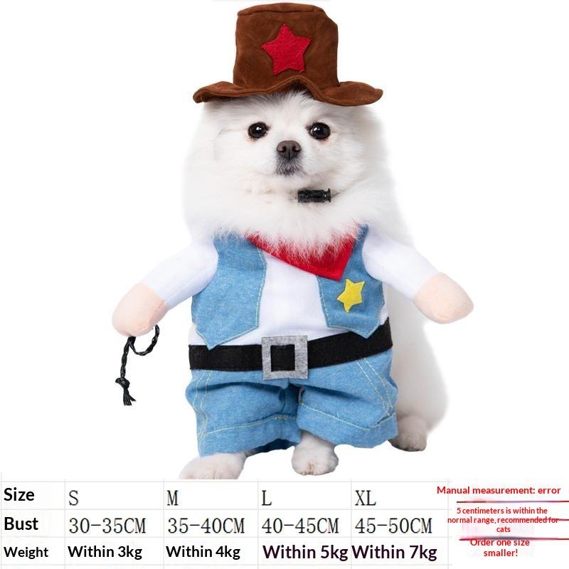 Dog clothes, small dogs, funny and funny transformations, teddy cats, creative clothes, pet cat clothing