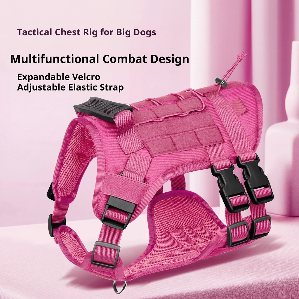 Molle dog vest cover and horsehair cover without pull tactics to prevent escape, suitable for medium and large dogs with handle adjustable military dog covers