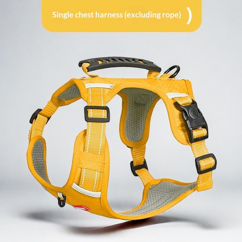 tactical dog harness with handle Dog leash, explosion-proof vest style pet chest harness, small and medium-sized dog walking leash