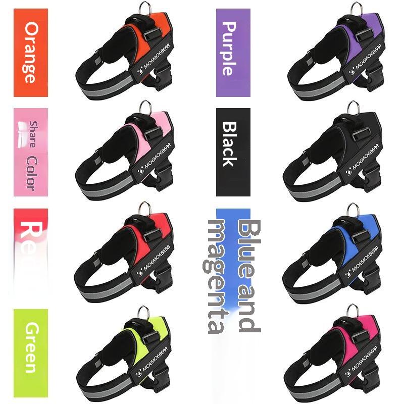 Pet Dog Outdoor Chest Strap Oxford Cloth Explosion proof Chest Strap Dog Rope Dog Vest Safety Belt
