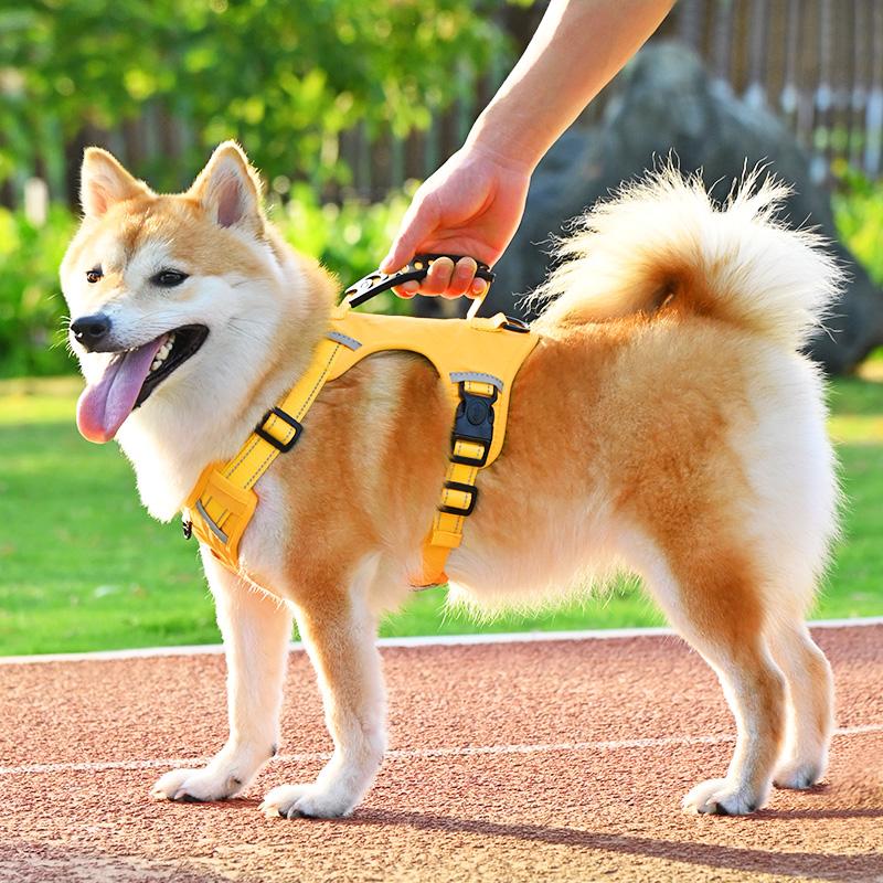 tactical dog harness with handle Dog leash, explosion-proof vest style pet chest harness, small and medium-sized dog walking leash