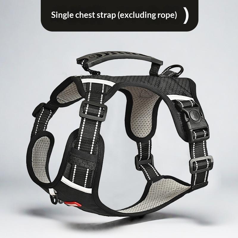 tactical dog harness with handle Dog leash, explosion-proof vest style pet chest harness, small and medium-sized dog walking leash