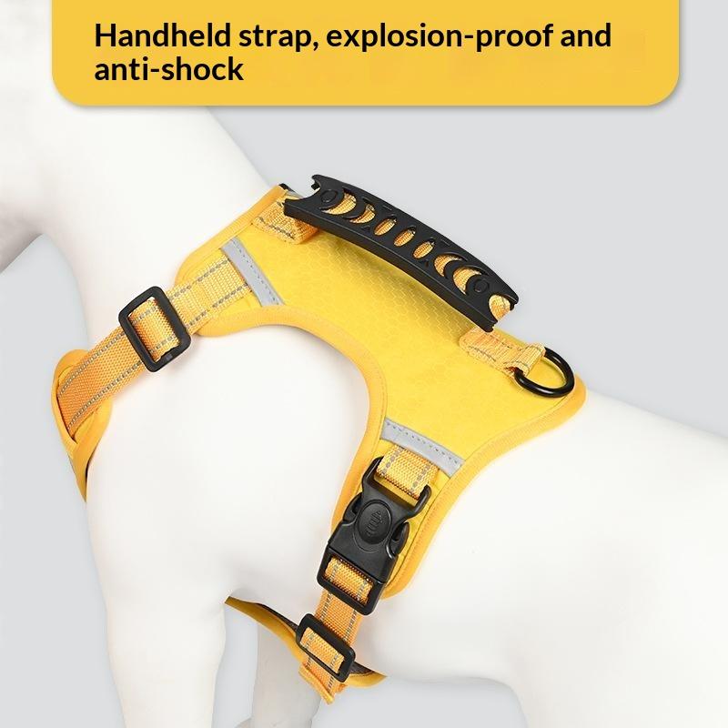 tactical dog harness with handle Dog leash, explosion-proof vest style pet chest harness, small and medium-sized dog walking leash