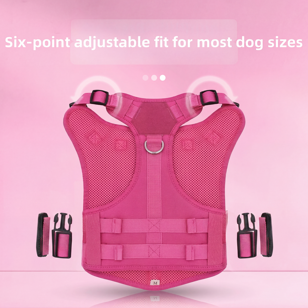 Molle dog vest cover and horsehair cover without pull tactics to prevent escape, suitable for medium and large dogs with handle adjustable military dog covers