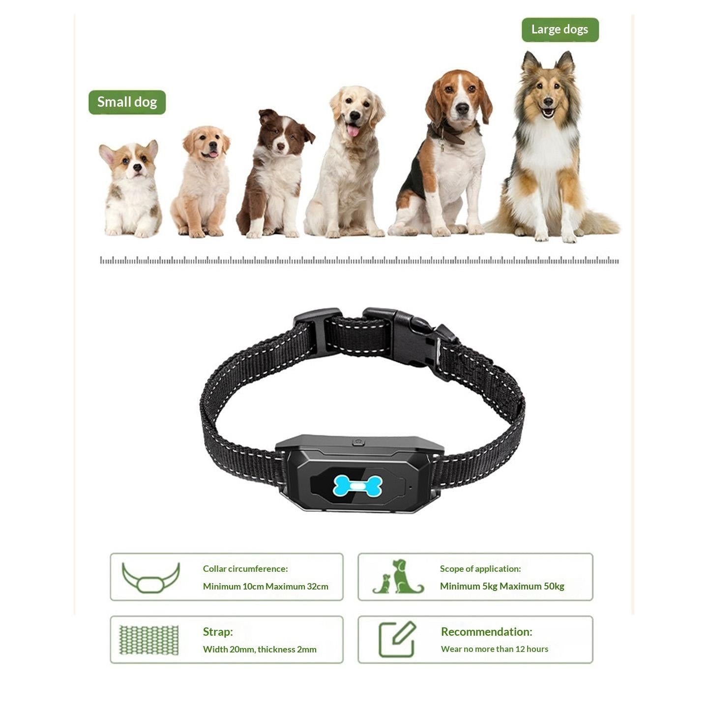 New Ultrasonic Bark Stopper, Anti barking Dog Trainer, Dog Collar, Pet Anti barking Divine Device