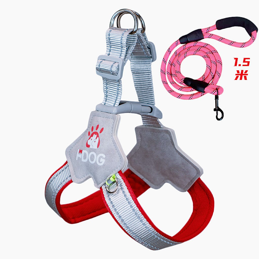 Dog and cat leash adjustable saddle vest chest strap pet walking leash medium large dog chain