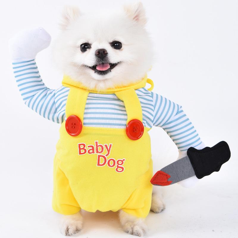 Dog clothes, small dogs, funny and funny transformations, teddy cats, creative clothes, pet cat clothing