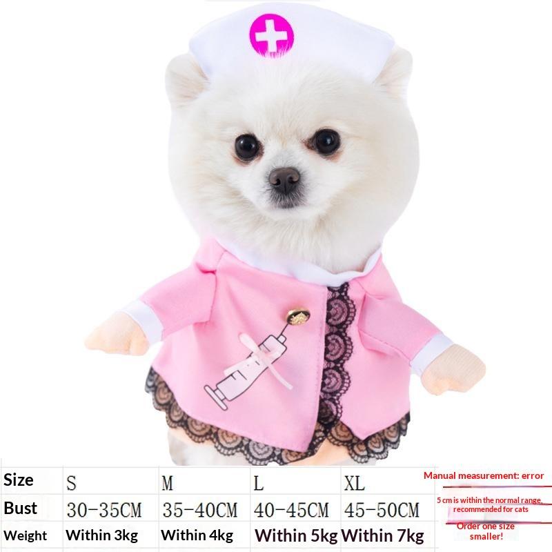 Dog clothes, small dogs, funny and funny transformations, teddy cats, creative clothes, pet cat clothing