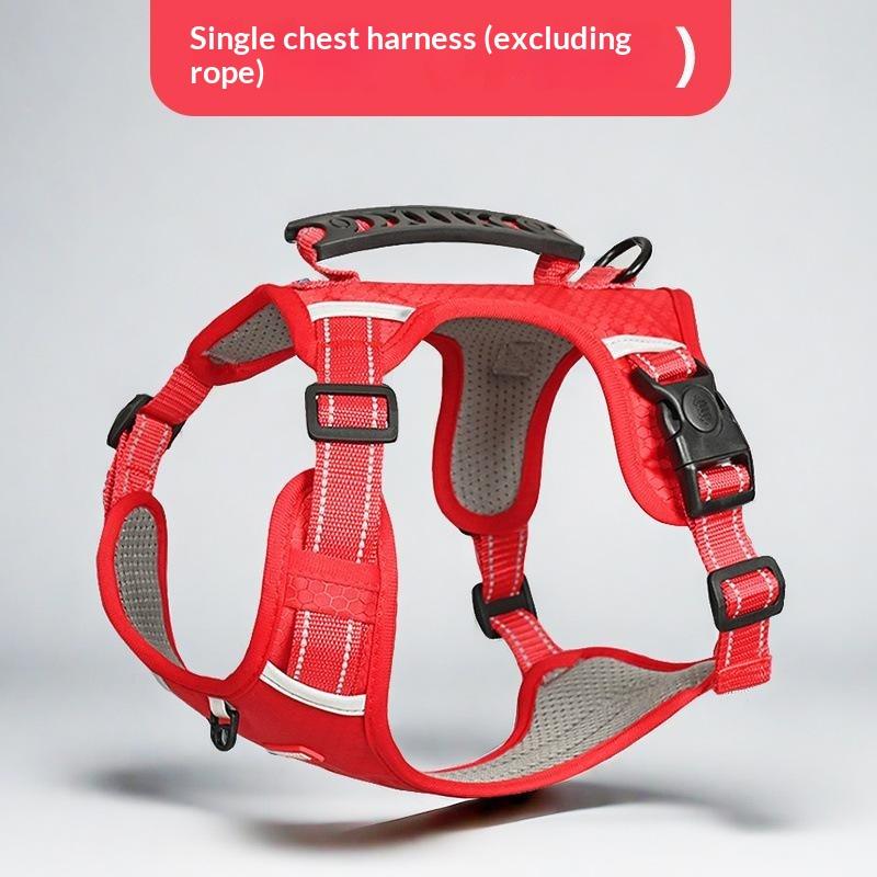 tactical dog harness with handle Dog leash, explosion-proof vest style pet chest harness, small and medium-sized dog walking leash