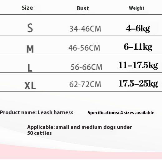 Dog and cat leash adjustable saddle vest chest strap pet walking leash medium large dog chain