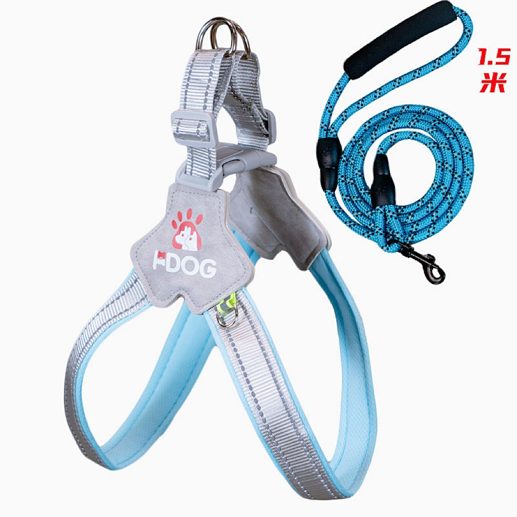 Dog and cat leash adjustable saddle vest chest strap pet walking leash medium large dog chain