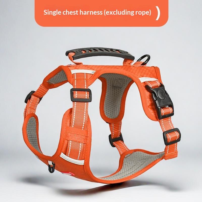 tactical dog harness with handle Dog leash, explosion-proof vest style pet chest harness, small and medium-sized dog walking leash